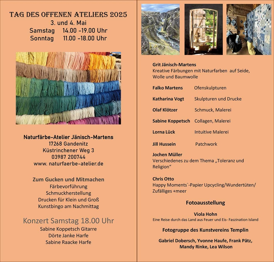 Flyer Natürfärbe Templin Herr Martens