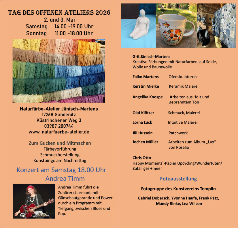 Flyer Natürfärbe Templin Herr Martens